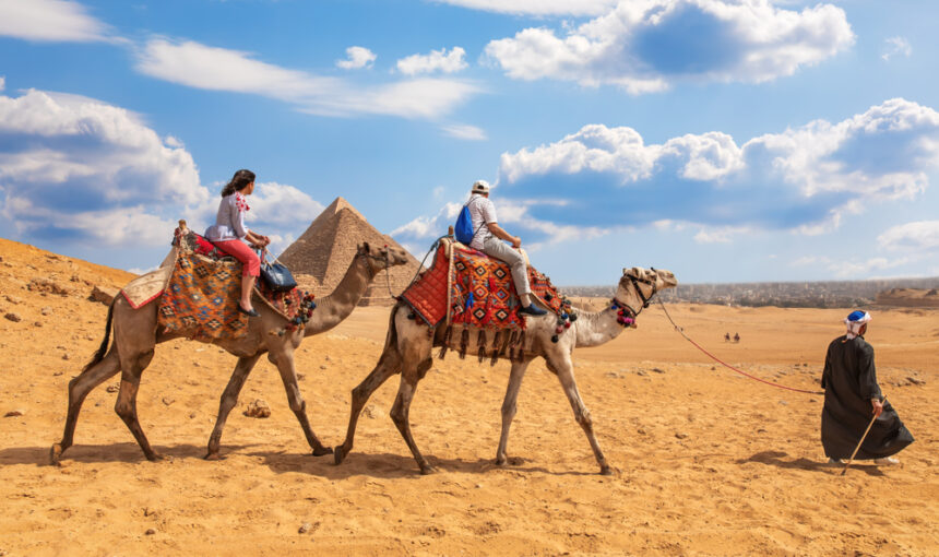 Camel ride cairo pyramids